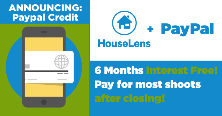 PayPal Credit Now Available When Paying for HouseLens Shoots